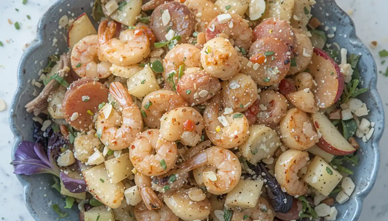 Apple Almond Shrimp Salad
