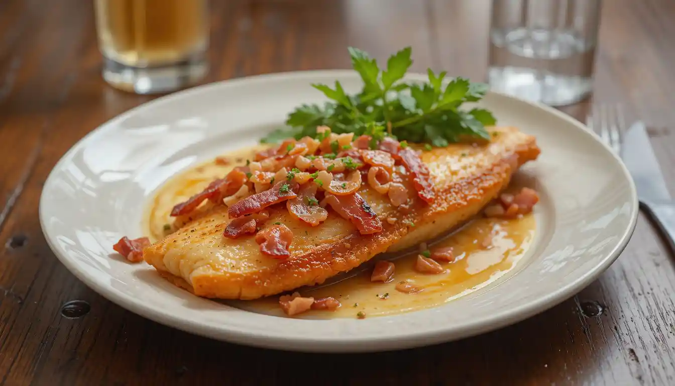 Pan-Fried Whiting with Crispy Bacon