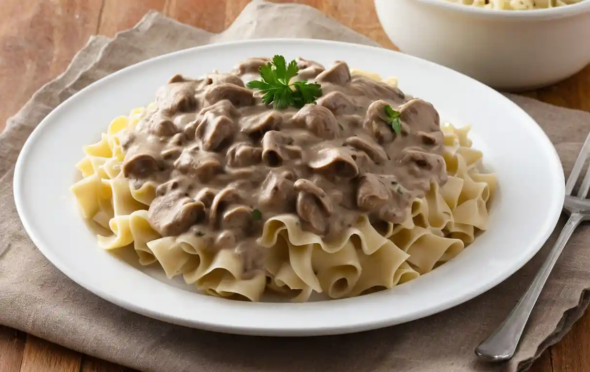 Slow Cooker Patty Stroganoff
